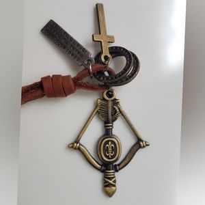 Bow & Arrow charm necklace